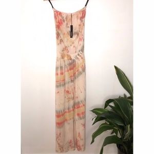 Gypsy 05 silk tie dye strapless maxi dress